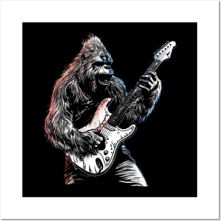 The Sasquatch Guitarist: Bigfoot's Electric Jams Posters and Art